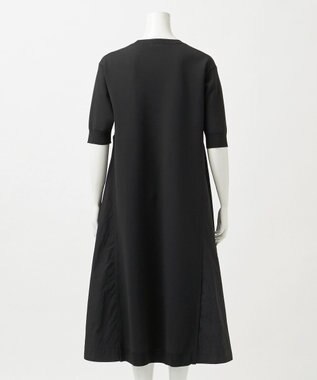 23区 L 【R(アール)】ナイロンタフタドッキング ニットワンピース ブラック系