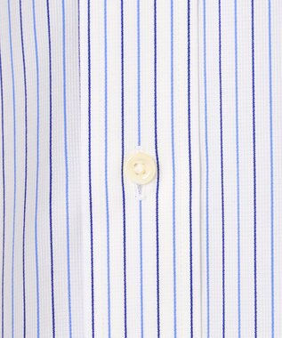 J.PRESS MEN 【PREMIUM PLEATS / 形態安定】スーピマコットンパナマストライプ ドレスシャツ / B.D. サックスブルー系1