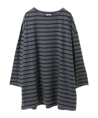 AMERICAN HOLIC ボーダーカットＢＩＧプルオーバー Gray