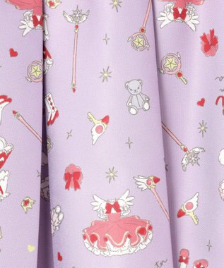 ANY KIDS 【カードキャプターさくら×any FAM】総柄 スカート ラベンダー