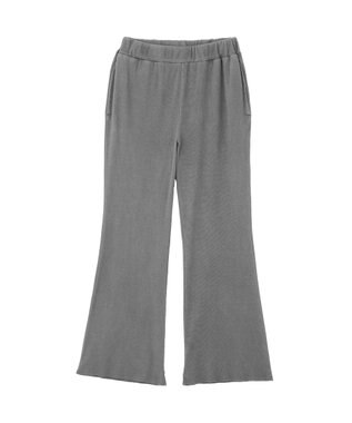 earth music&ecology ピグメントリブフレアパンツ Charcoal Gray