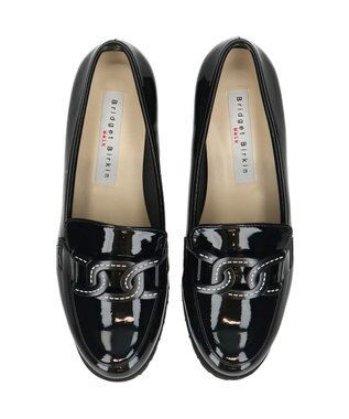 Bridget Birkin ＜3E＞【Bridget Birkin Walk】ラウンドコンフォートローファー ブラックエナメル