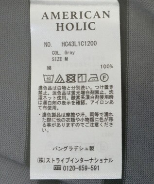 AMERICAN HOLIC ボーダーカットＢＩＧプルオーバー Gray