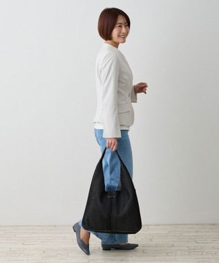 ROOTOTE 1061【ラメ糸ミックス-A4収納】LT.ラウンド.グリンプス.ニット-A 01：ブラック