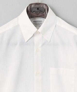 GOTAIRIKU 春夏向け【形態安定】SUMMERPREMIUMPLEATS_スナップダウンカラー _織柄_ 長袖ドレスシャツ(25年春夏モデル) ホワイト系1(ドビーストライプ)