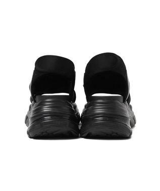 WEGO 【SMLXLサイズ展開】クリアライトソールレースアップサンダル ブラック