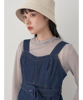 earth music&ecology マーメイドデニムジャンスカ Dark Indigo