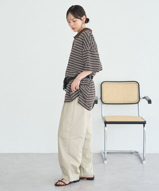 earth music&ecology ラガーポロシャツ Brown
