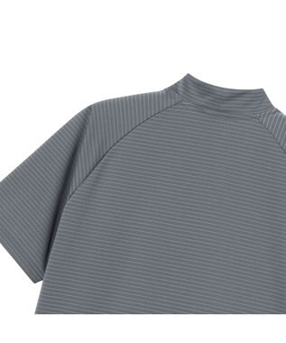 ZERO HALLIBURTON ボーダーモックネックTシャツ ZHG-M6S5b 85190 グレー