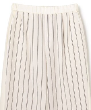 BEIGE， QUARTZ / 側章コンビ ストライプパンツ Black St.