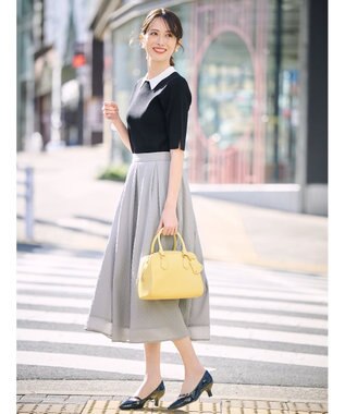 ANY SIS 【2WAY】チャーム付きスクエア ボストンバッグ イエロー