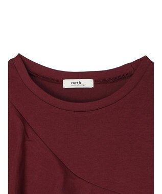 earth music&ecology フロントフリルプルオーバー Bordeaux