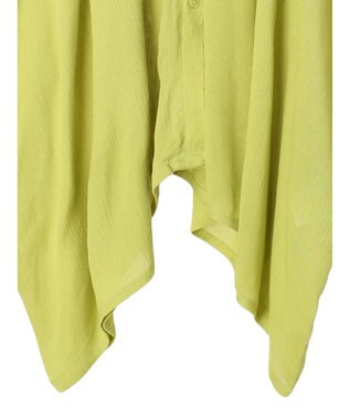 earth music&ecology レーヨンビッグシャツチュニック Lime Green