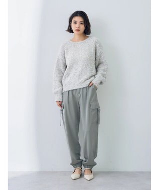 YECCA VECCA レースアップリボンヤーンニット Ivory