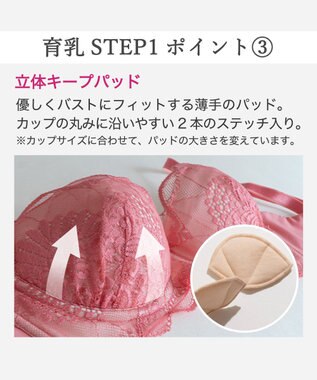 BRADELIS New York 【BRADELIS New York / 育乳補整ブラ・STEP1 集める】ウェンディソフトステップ1ブラ26S1 コーラルピンク