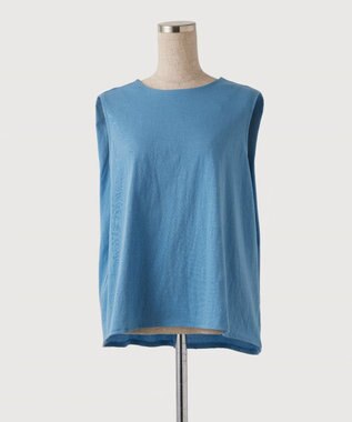 TOQUE 〈大草直子さんアドバイザー〉 【天然素材】タンギス コットン天竺ノースリーブ サックス