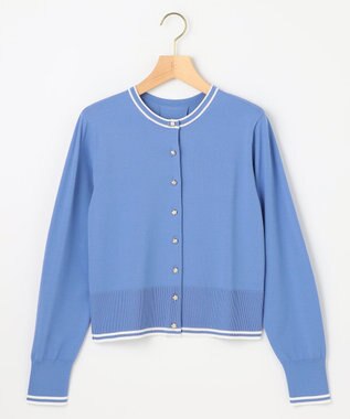 組曲 フラワーメタル ニット カーディガン ブルーベース