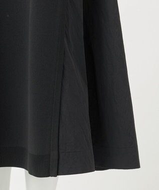 23区 L 【R(アール)】ナイロンタフタドッキング ニットワンピース ブラック系