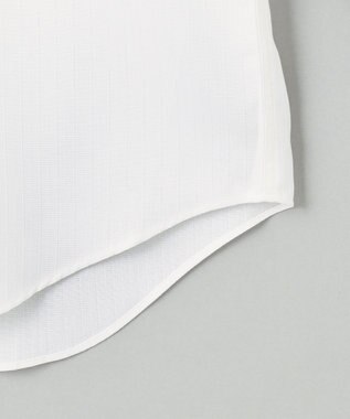 GOTAIRIKU 春夏向け【形態安定】SUMMERPREMIUMPLEATS_スナップダウンカラー _織柄_ 長袖ドレスシャツ(25年春夏モデル) ホワイト系1(ドビーストライプ)