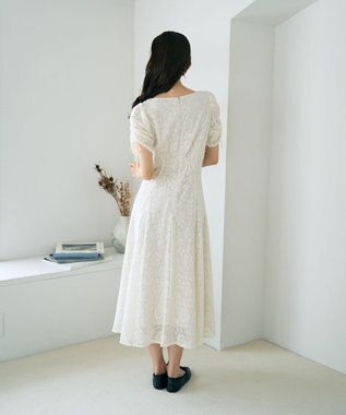 earth music&ecology パネル切り替えレースワンピース Ivory