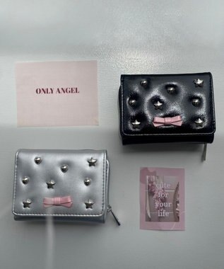 WEGO スタッズリボンウォレット ブラック