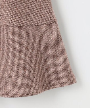 組曲 ネコアシツイードセミフレア スカート ダークブラウン系
