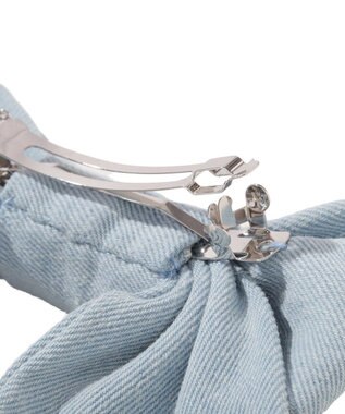 Maison de FLEUR ブルーマニアデニムリボンバレッタ Light Blue