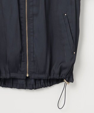 ANY SIS S 【接触冷感・速乾・UVカット】ツヤテロギャザー ブルゾン ネイビー