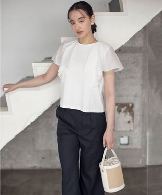 組曲 コットンポンチケープライク ブラウス アイボリー系