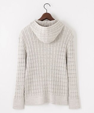 JOSEPH ABBOUD 【オリジナルオーガニックコットン使用/サスティナブル】JOE COTTONケーブル ニットパーカー ベージュ系