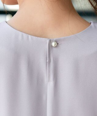 Tiaclasse L 【洗える】レイヤードヘムペプラムブラウス グレージュ