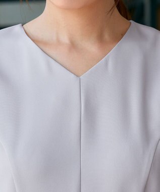 Tiaclasse L 【洗える】レイヤードヘムペプラムブラウス グレージュ