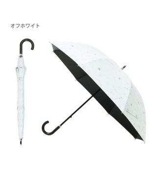 MOONBAT 【一級遮光/晴雨兼用】LANVIN en Bleu (ランバン オン ブルー) 長傘 日傘 ラインドローイング 遮光 遮熱 UV オフホワイト