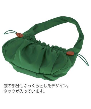 tsumori chisato CARRY ギャザー ショルダーバッグ ワンショルダー グリーン