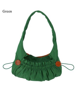 tsumori chisato CARRY ギャザー ショルダーバッグ ワンショルダー グリーン