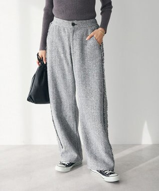 CRAFT STANDARD BOUTIQUE ツイードストレートパンツ Gray