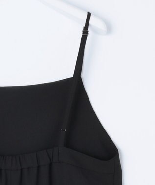 J.PRESS LADIES 【洗える】バックサテンジョーゼット キャミワンピース ブラック系