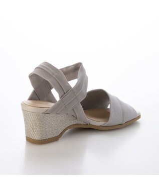 MODE ET JACOMO <D'ICI>アンクルストラップストレッチサンダル シルバー