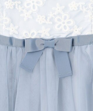 組曲 KIDS 【110-140㎝】ブルーミングフラワー ドレス サックスブルー