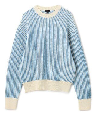 JOSEPH 【洗える】バイオテープコットン　ラウンドネックニット Dark Arctic