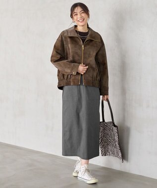 ANY 【2WAY】ボアカラーブルゾン ブラウン