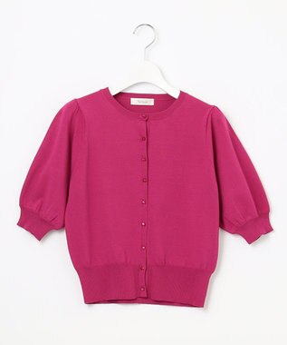 Feroux 【接触冷感・UVカット】ハーフスリーブ カーディガン ローズ系