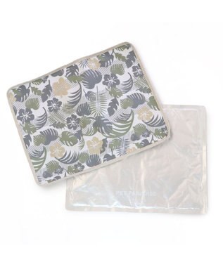 PET PARADISE 犬 春夏 クール 接触冷感 マット (44×35cm) ボタニカル柄 ジェルマット -