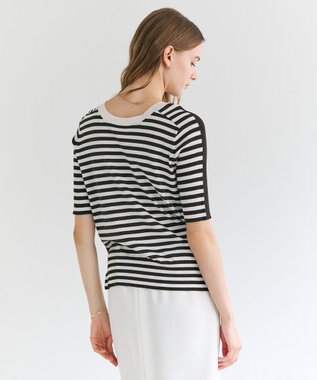 BEIGE， JULIE / コットンシルク 2WAY半袖ニット