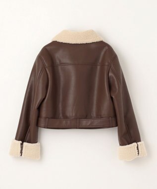 NAVE 【Nave】ヴィーガンムートン ライダースジャケット ブラウン系