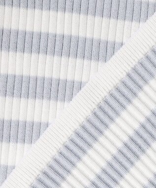 ICB 4×2リブ プルオーバーカットソー ライトデニムボーダー