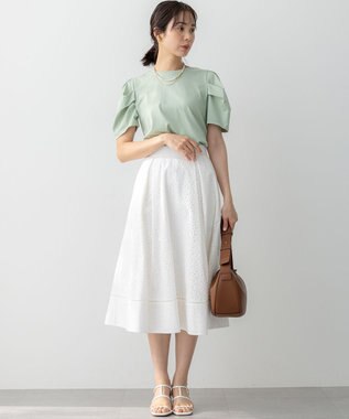 組曲 S エンブロイダリーレース スカート アイボリー系