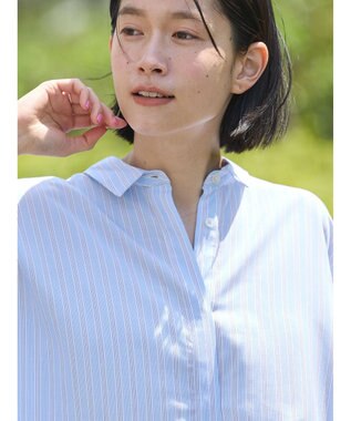 AMERICAN HOLIC サラックールフレンチスリーブシャツ Stripe Ivory