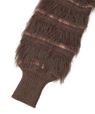 YECCA VECCA フェザーマルチボーダーニット Brown