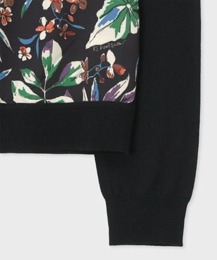 Paul Smith Number Floral コンビ カーディガン ブラック